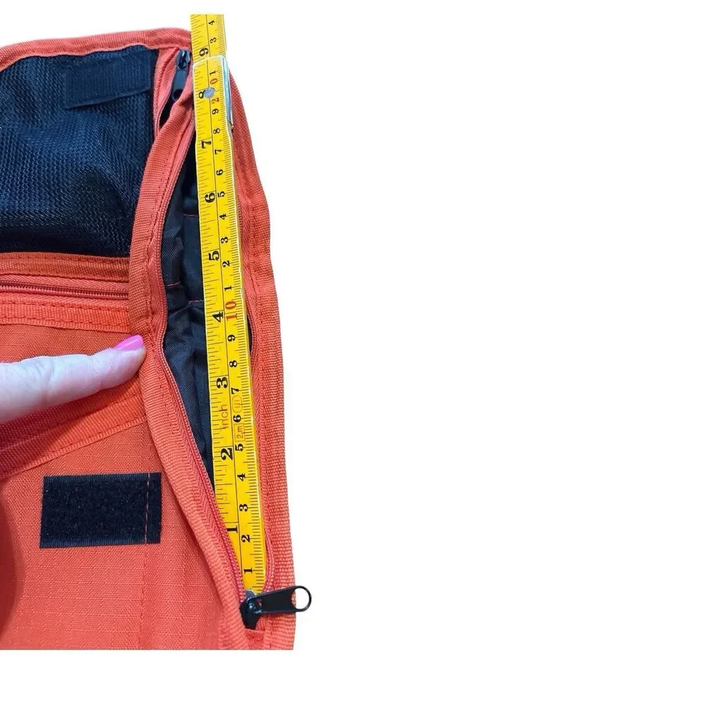 Travelocity Travel Bag Bright Orange Neck Wallet/Passport Holder
